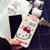 High quality hello kitty Bear Cookie phone case 3D Silicone Phone Case Cartoon Silicon Cover For iPhone