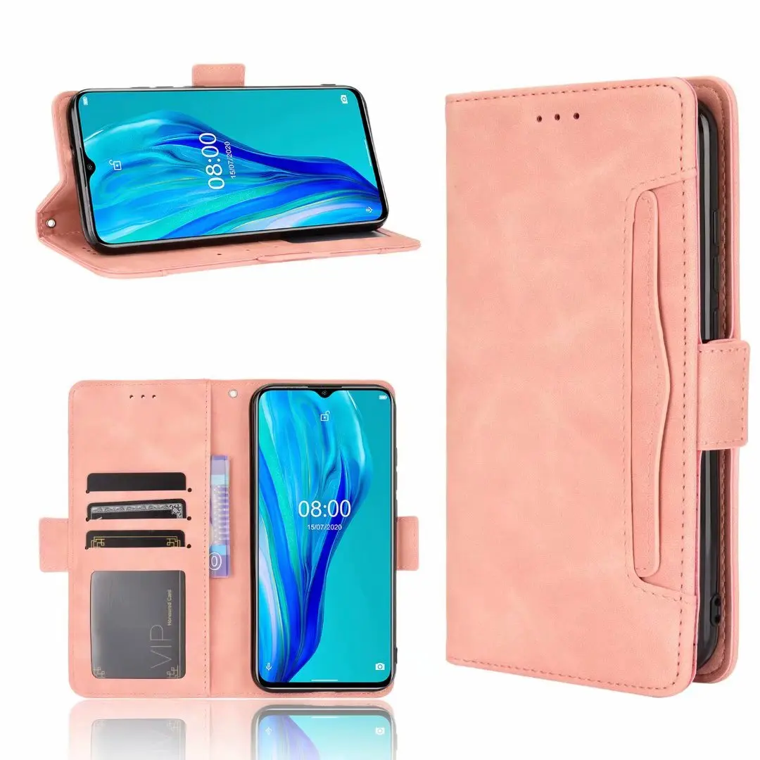 

Multi Card Slot Cattle Stripe Leather Case For Ulefone Note 9P, As pictures