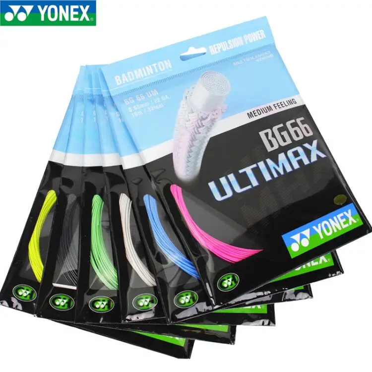 

Yonex badminton racquet string BG66 Ulitimax 10M, White