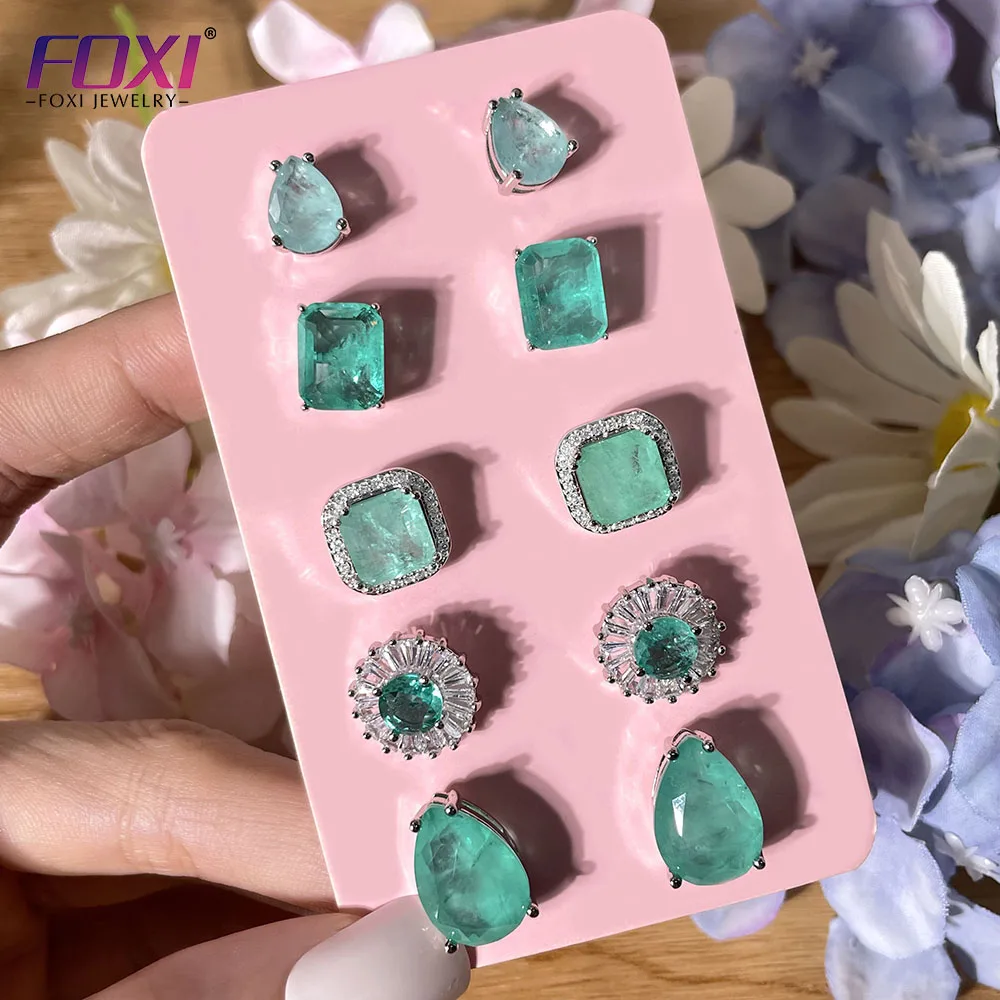 

Hot sale brazil hot sale emerald green gemstone earrings fashion pedra fusion semijoias de luxo 18k