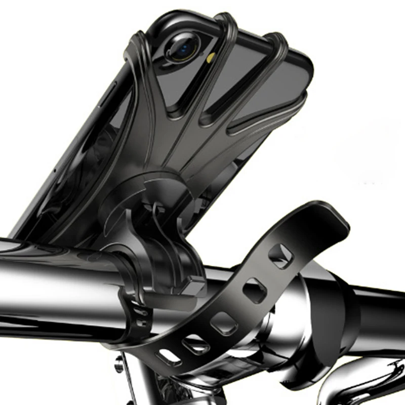 

Amazon Top Seller Silicone Bicycle Bike Phone Mount Holder Universal Adjustable Motorcycle Handlebar Mount, Black yellow gary blue