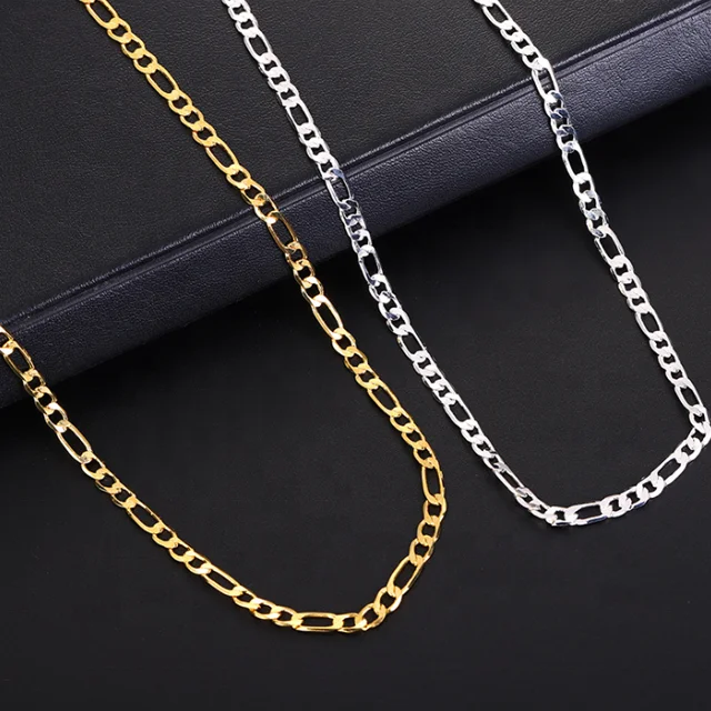 

2020 high quality 316 stainless steel figaro chain men necklace
