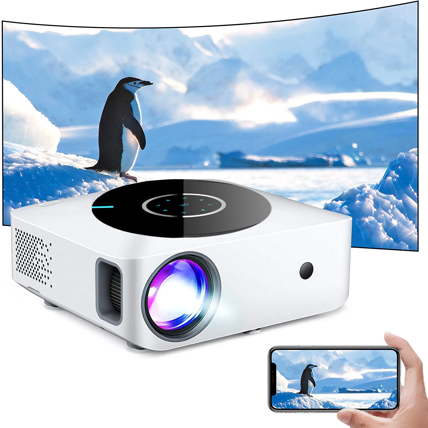 

[New Amazon Hot Mini 1080p Projector] Factory OEM ODM Native 1080p Full HD LED LCD Portable Mini 1080P Home Theater Projector