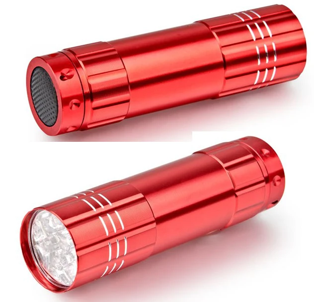 Portable Mini 9 LEDs   Flashlight Torch of 3AAA battery power