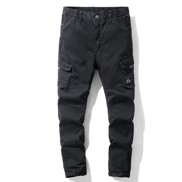 

Summer lightweight breathable quick-drying outdoor casual overalls elastic waist stretch loose trousers men