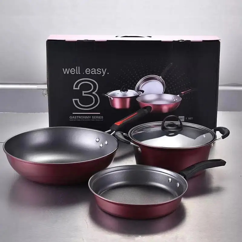 

Iron kitchen Non Stick Pots And Pans Deep Frying Pan Cookware Sets