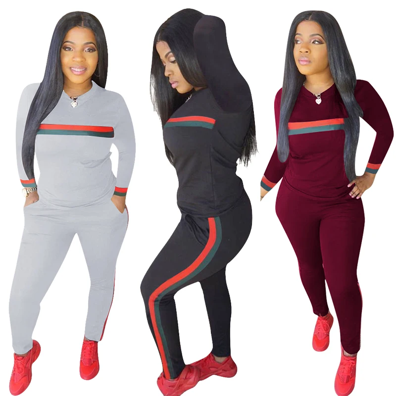 

Good Quality Fashion Clothing Side Stripe Casual Women Matching Sets 2020 Womens Two Piece Set For Women 2020