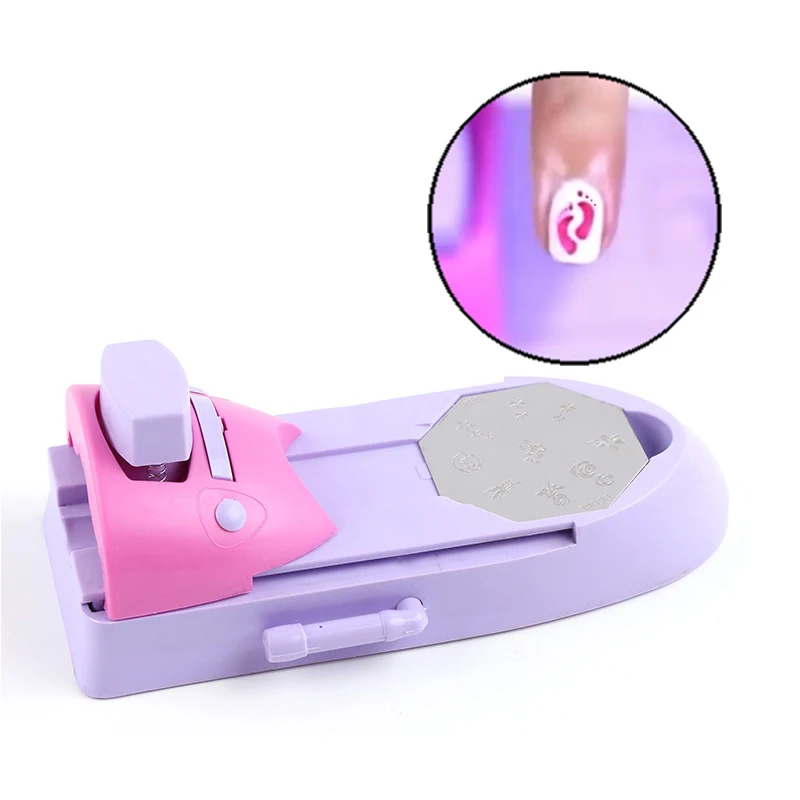 

Manicure Machine Stamp Set Pattern Plates Scraper Free Gift 6pcs Metal DIY Press on Nails Nail Art Printer Printing Plastic