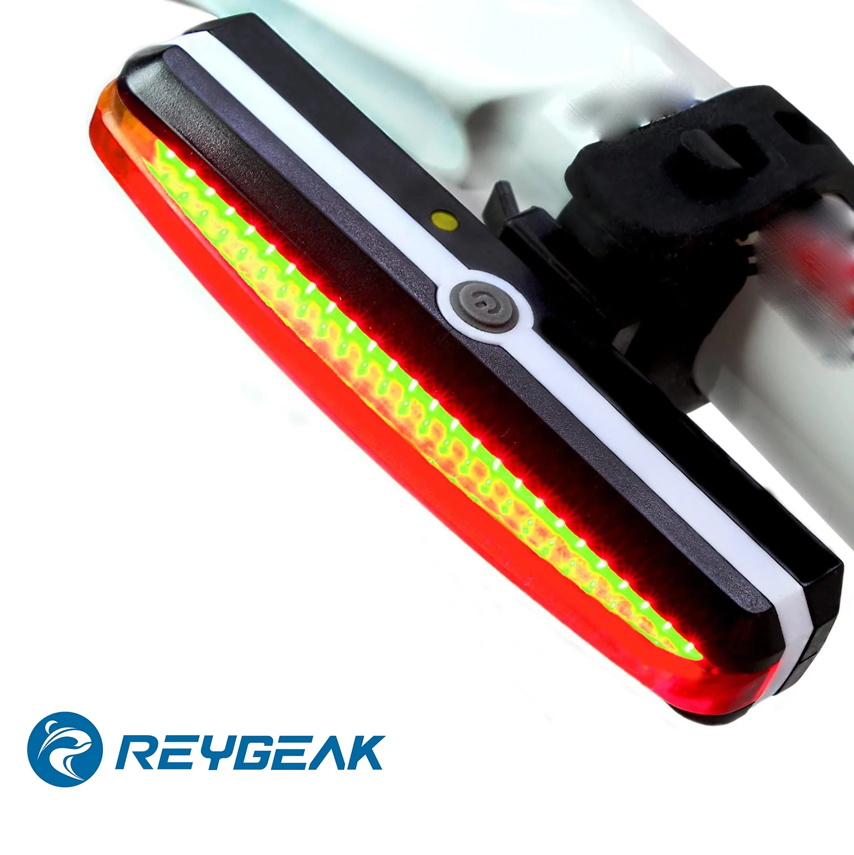 

REYGEAK Ultra Bright Bike Light USB Rechargeable Bicycle Tail Light Rear LED Accessories Cycling Safety Flashlight, Black