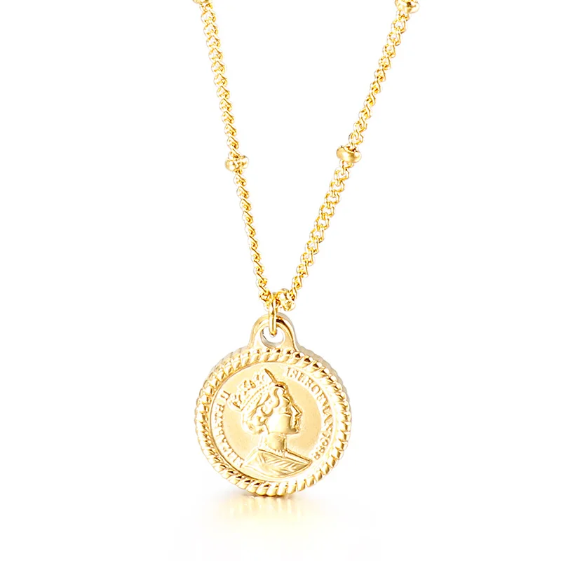 

New Design Stainless Steel Round Woven Chain Necklace Accessories Women Pendants Charms Necklace, Gold/silver