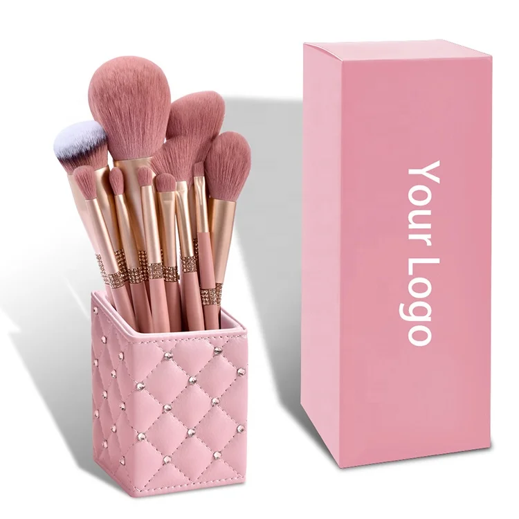 

2023 Make Up Eco Friendly Pink Synthetic Hair Private Label Professional Luxury Custom Logo High Quality Makeup Brush Set