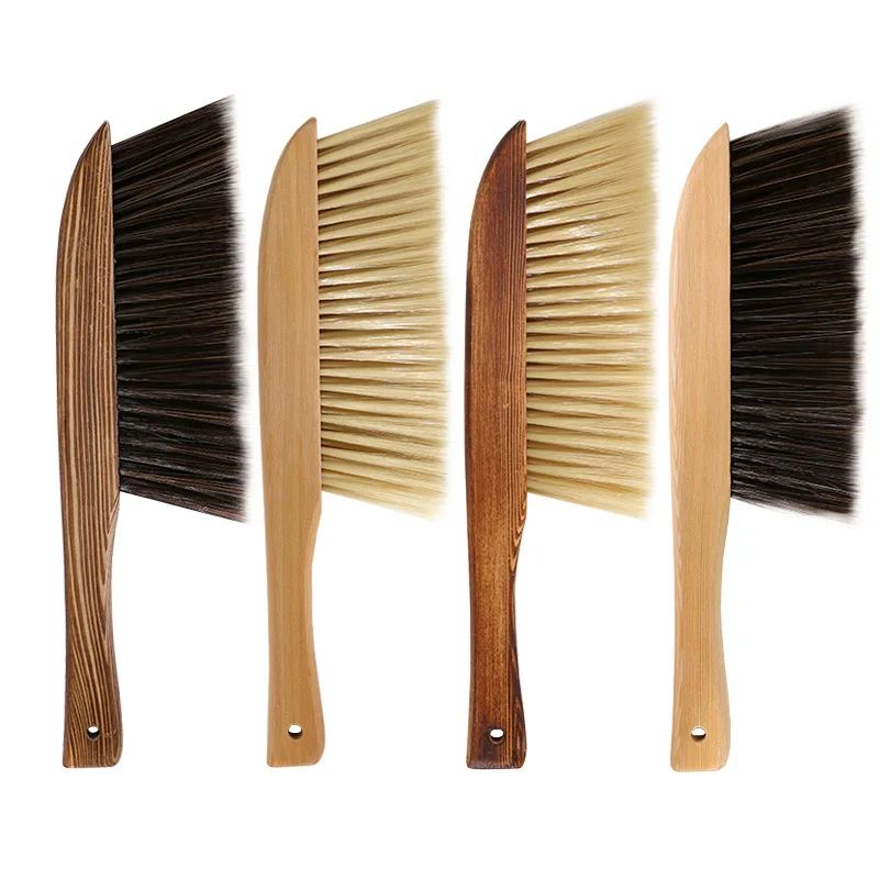 

Long Wooden Handle Soft-Bristled Dust Removal Household Cleaning Bed Brush For Sofa Car, Chocolate