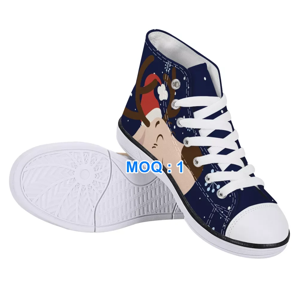 

Hot Sale Wholesale 1 MOQ Dropshopping Custom Made Animal Print Logo High Top EVA Canvas Kids Espadrilles Shoes Casual Sport, Customized