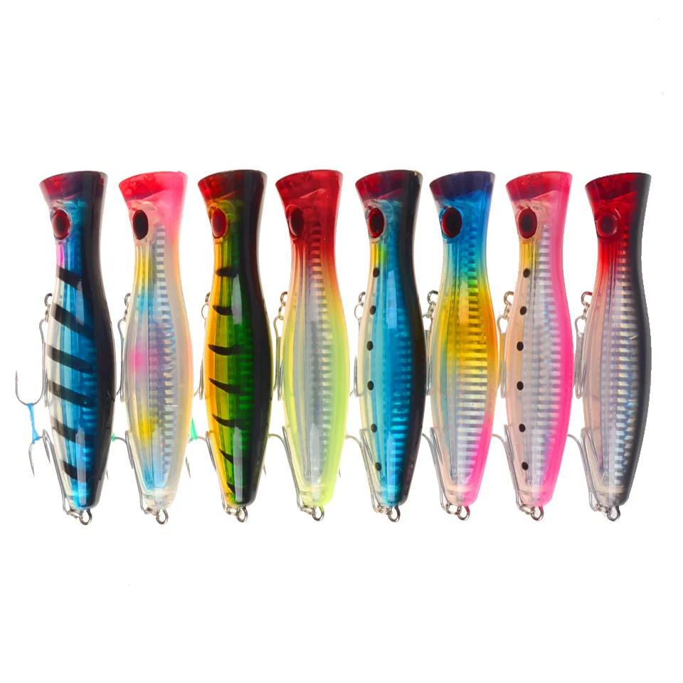 

Wholesale 13mm/40g trolling boat fishing bait sea water luna tuna plastic hard bait big splash water surface bait, Six color