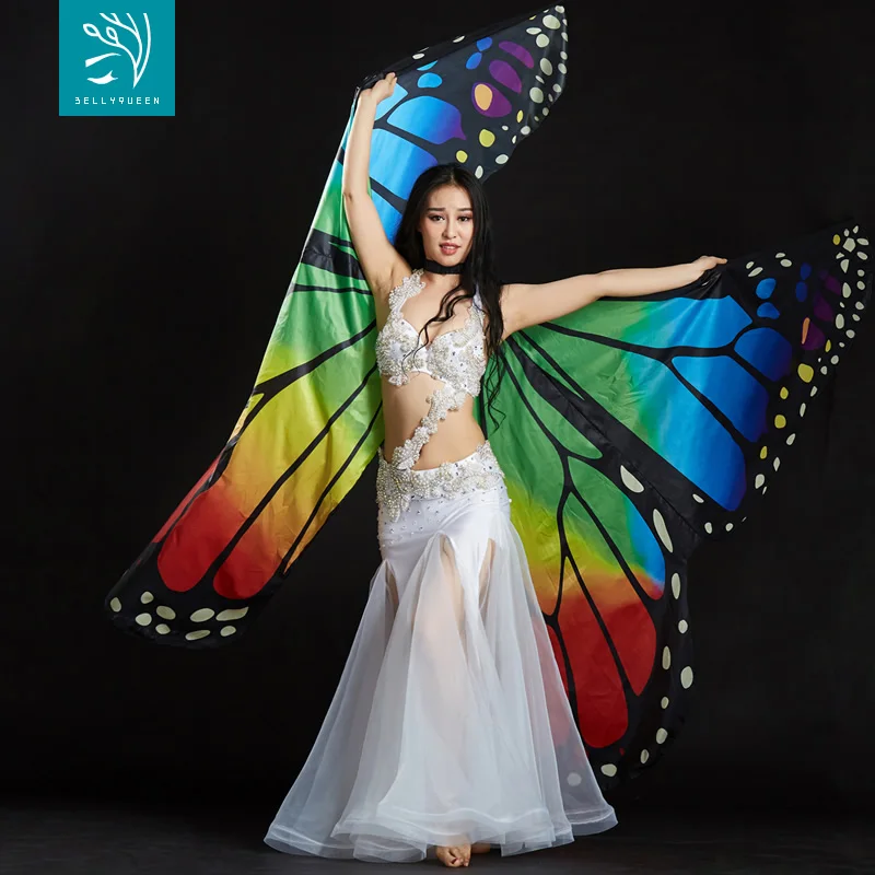 

Premier Professional Rainbow Orange Belly Dance Isis Wings Costumes Dance Wings for Ladies