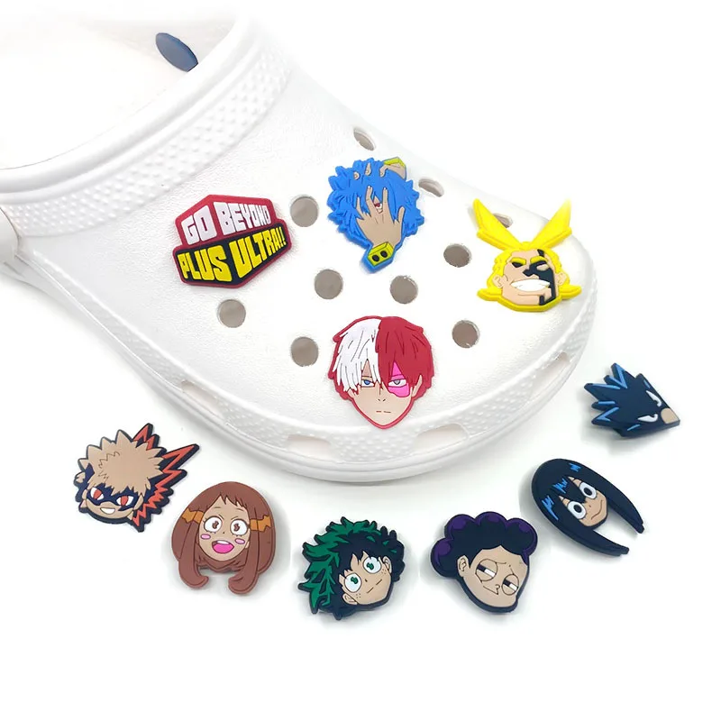 

2021 NEW DESIGN Anime My Hero Academia Cartoon characters pvc shoe charms for kid DIY gift croc charms, Picture