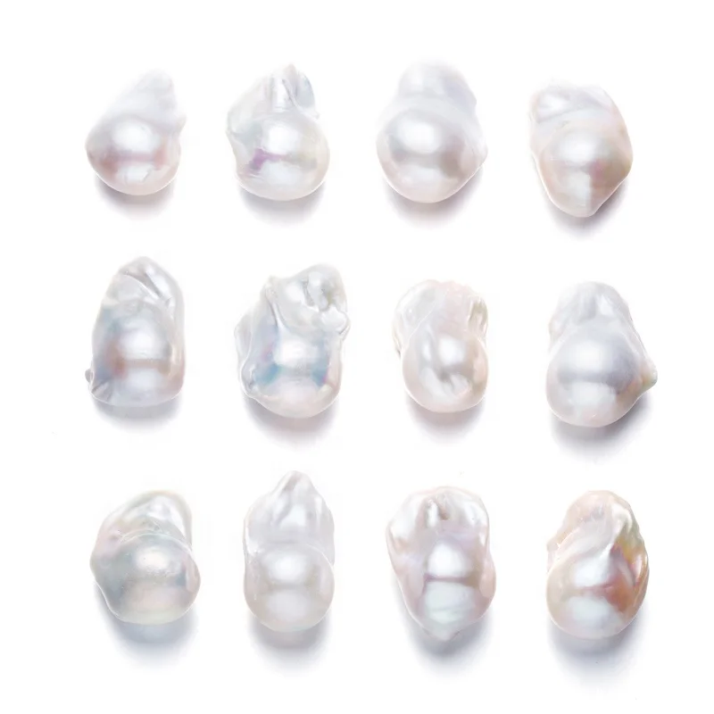 

Irregular nucleus high quality large baroque freshwater pearl, White