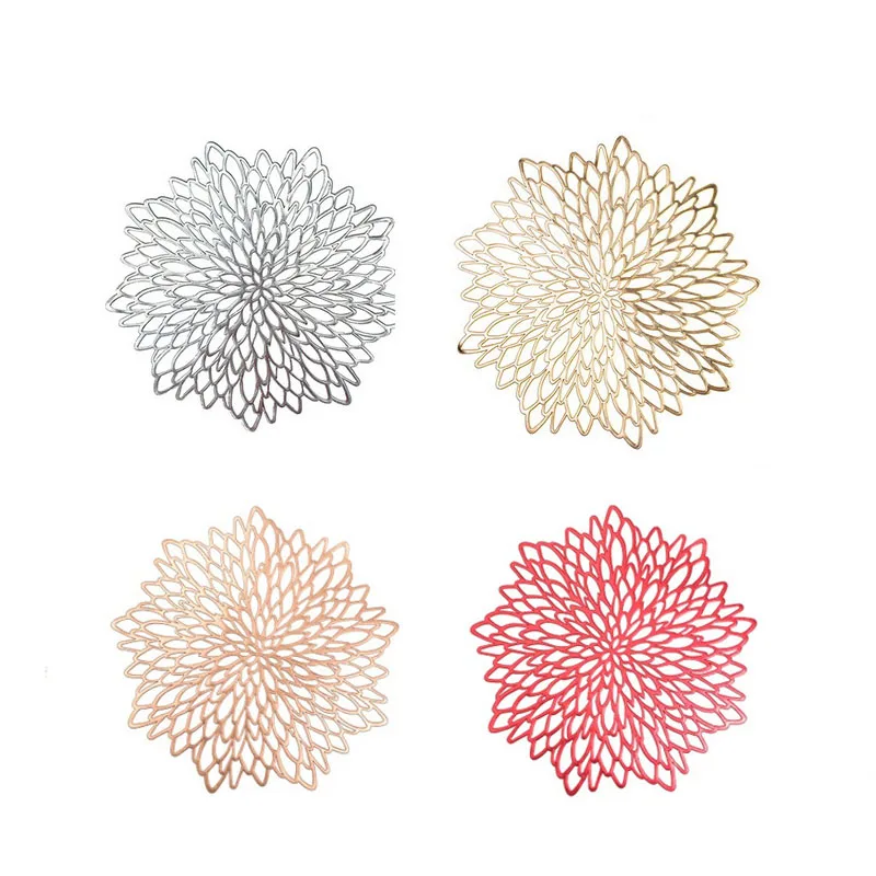 

irregular PVC hollow table mat