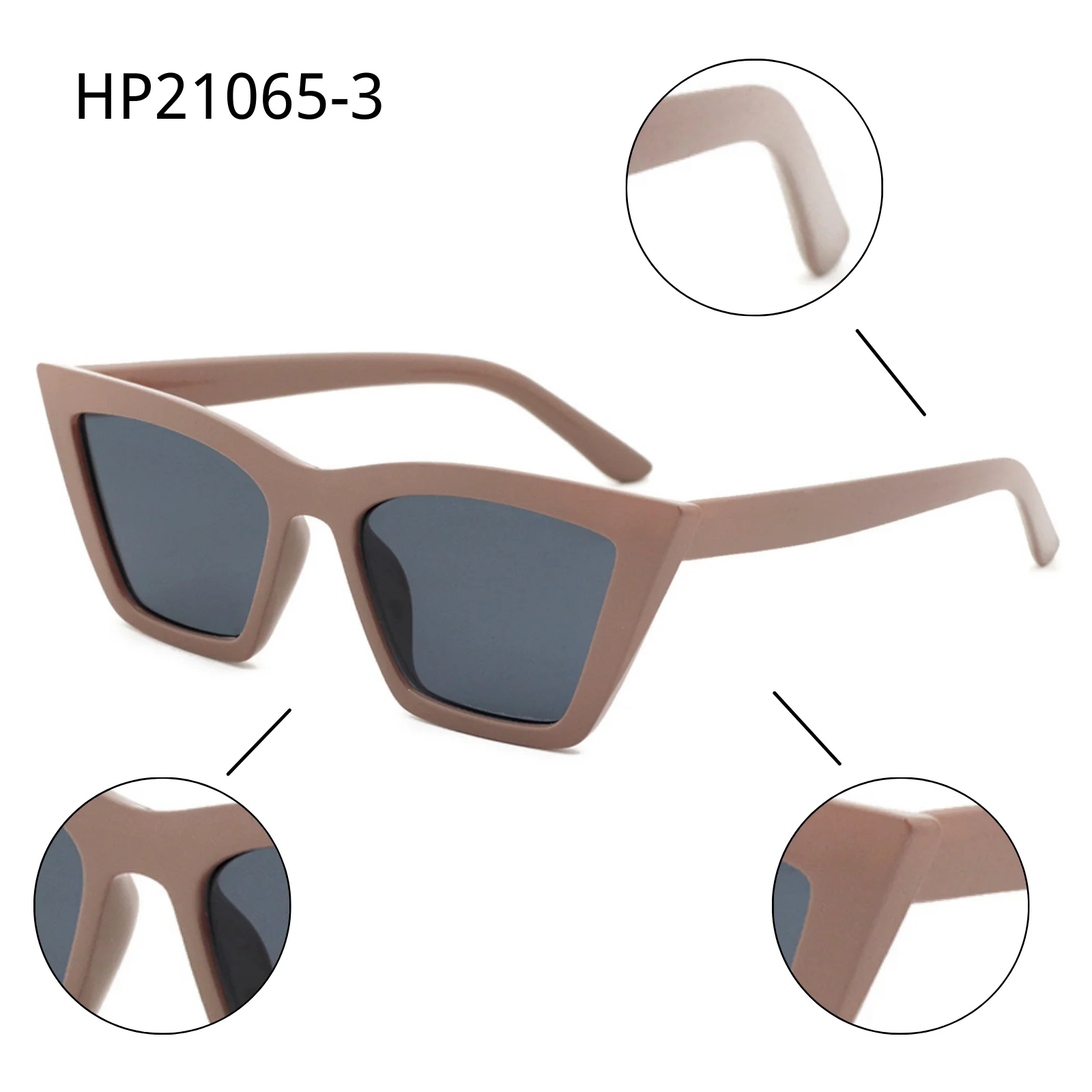 

2021 VIFF HP21224 Custom Logo Designer Sun Glasses River Polygon Rectangle Black Tortoiseshell Women Vintage Frame Sunglasses