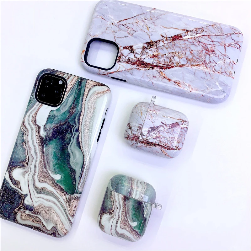 

2020 Marble Matching Kits For iPhone case And For AirPods case