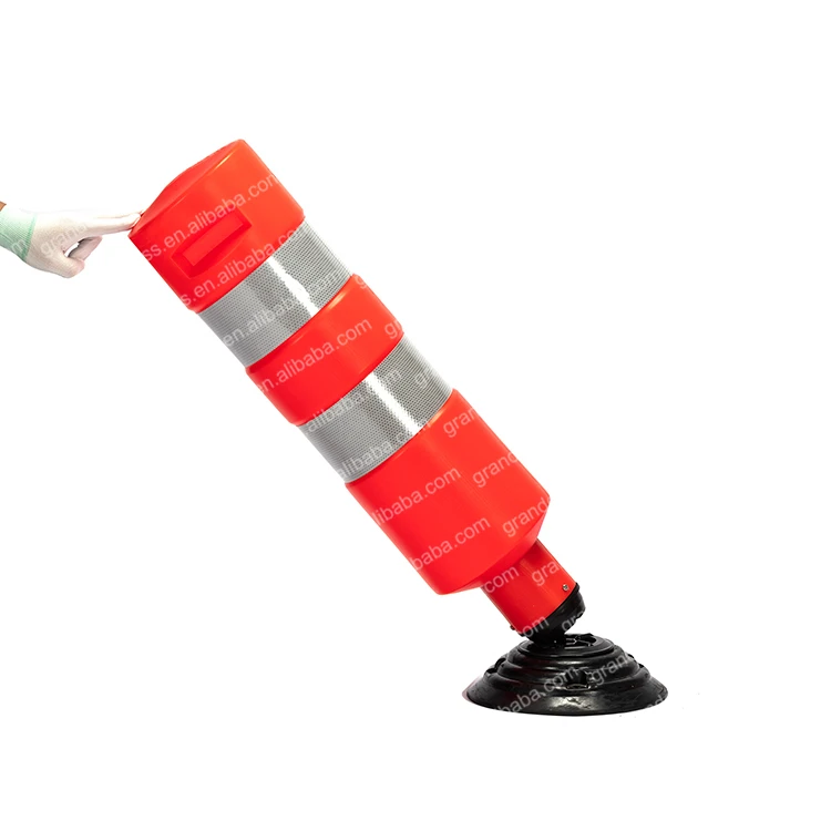 
Custom EVA bollard with 3pcs reflectors flexible round delineator 