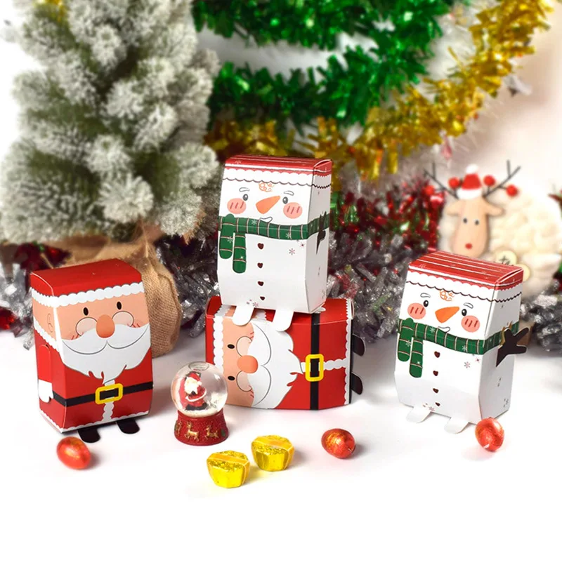 

New Arrival Christmas Santa Boxes Candy Paper Box For Kids Christmas Gift Box