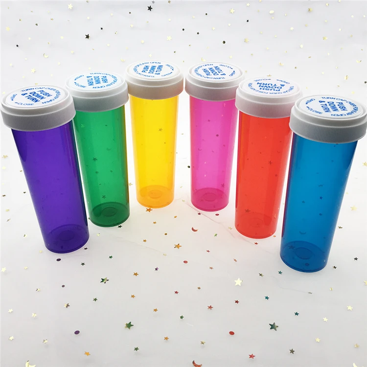 

empty pill bottle eyelash packaging box clear multi color blue red pink green plastic pill bottle lashes case