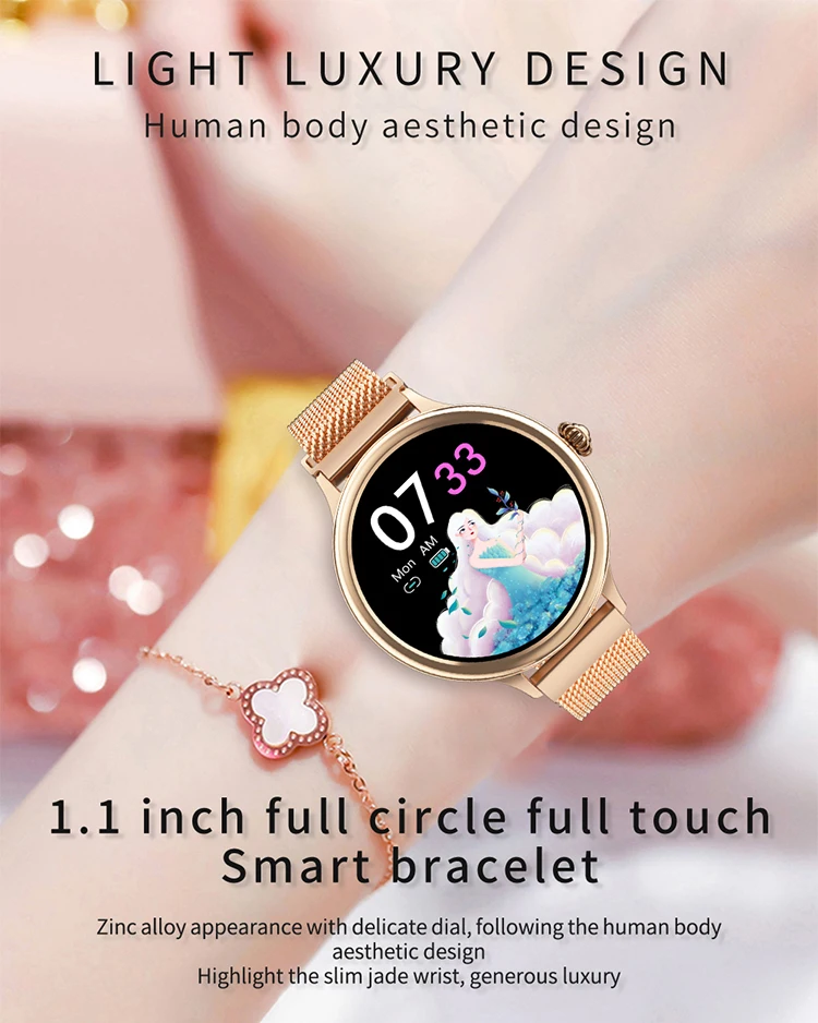 H58 Android Smart Watch High-End Smart Bluetooth Bracelet Female Cycle Monitor Watches Women Wristwatches