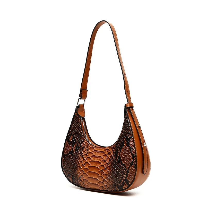 

Fashion design korean style sling bags Crocodile pattern pu leather women armpit hand bags ladies saddle bag