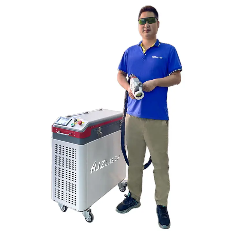 

HJZ Manufacture Laser Cleaning Machine Continuous Mopa 1000W 2000W 3000W High Power Clean Heavy Rust Metal Face Painting Oil