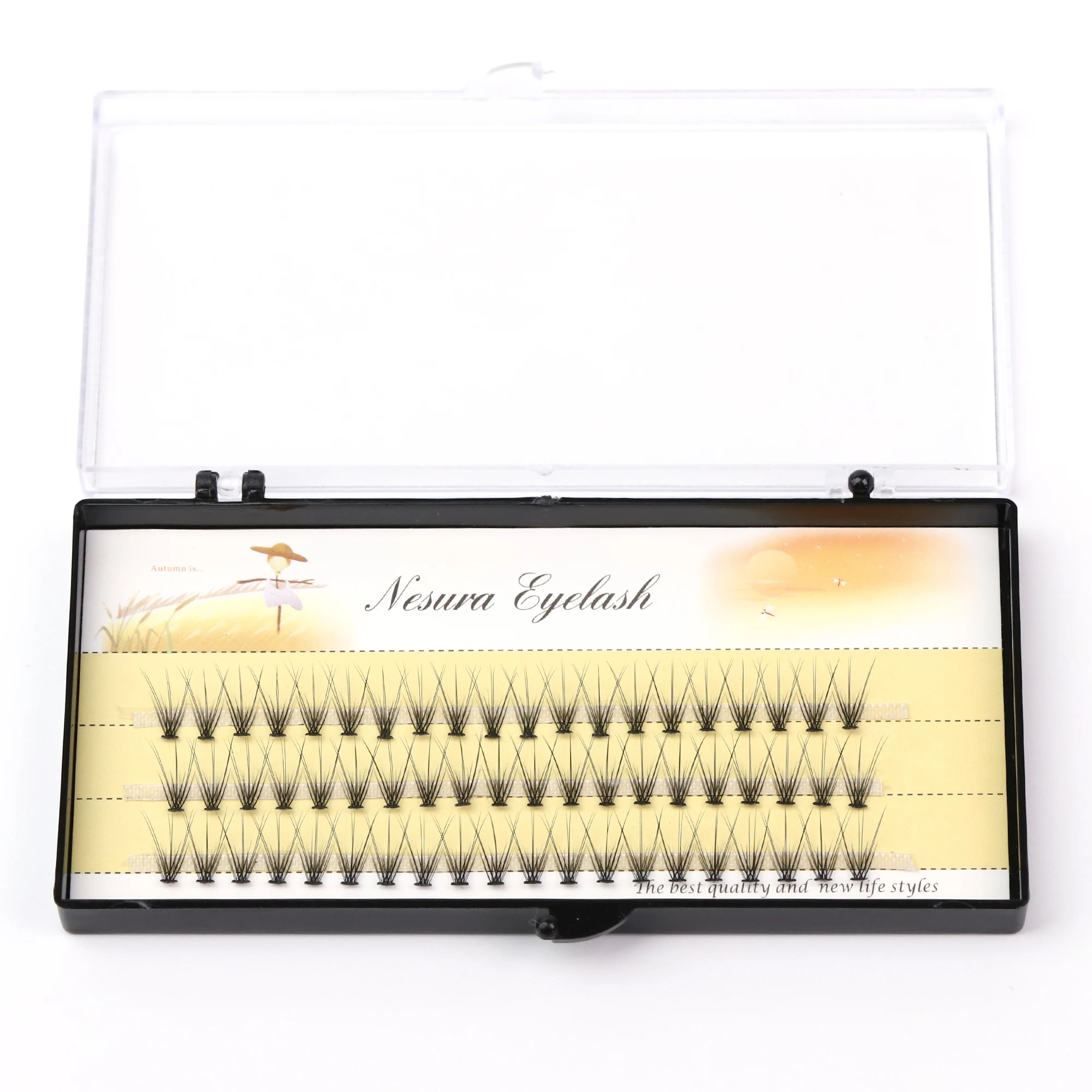 

luxury korean silk individual lashes clusters eyelashes individual eyelash extensions super soft lash