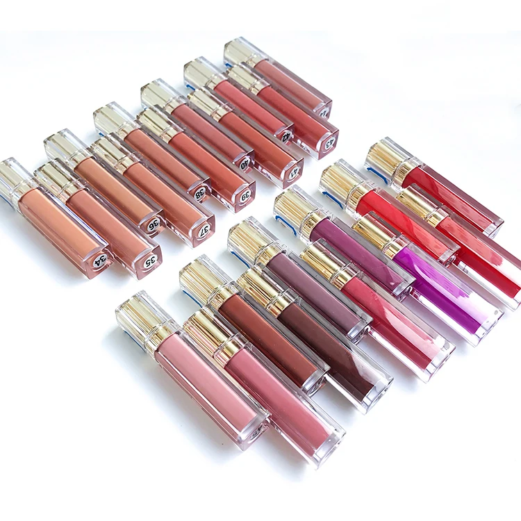 

High pigment lip gloss private label custom vegan liquid matte lipstick