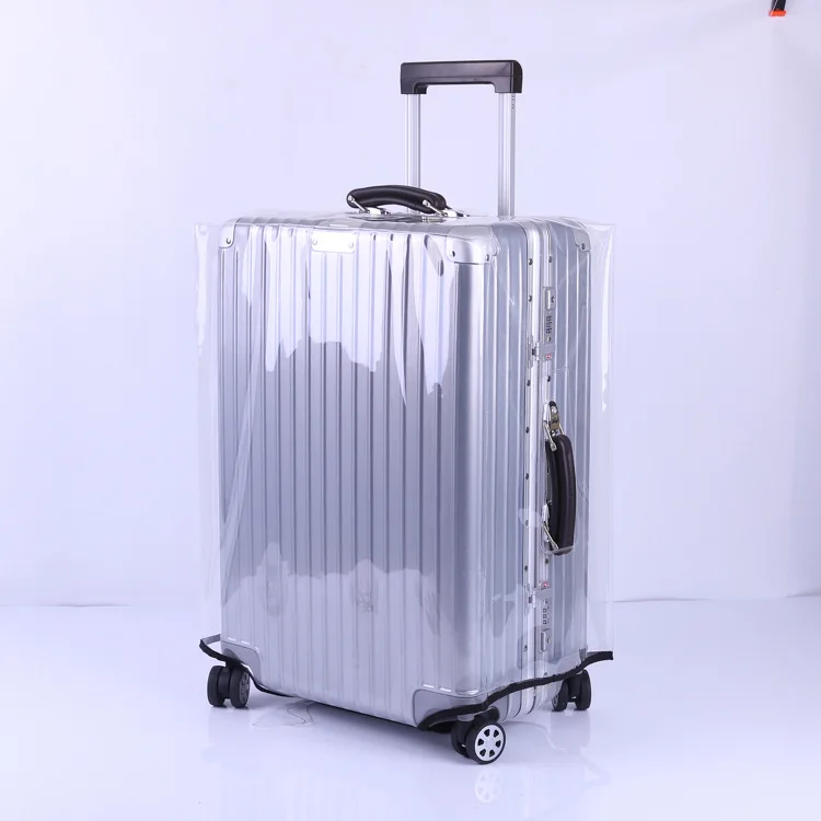 

custom made suitcase Waterproof PVC Transparent plastic protective luggage cover suitcase cover