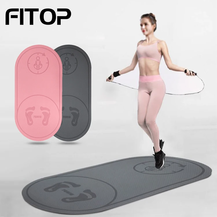 

Jump rope mat skipping type fitness products mat para saltar cuerda, Black/pink