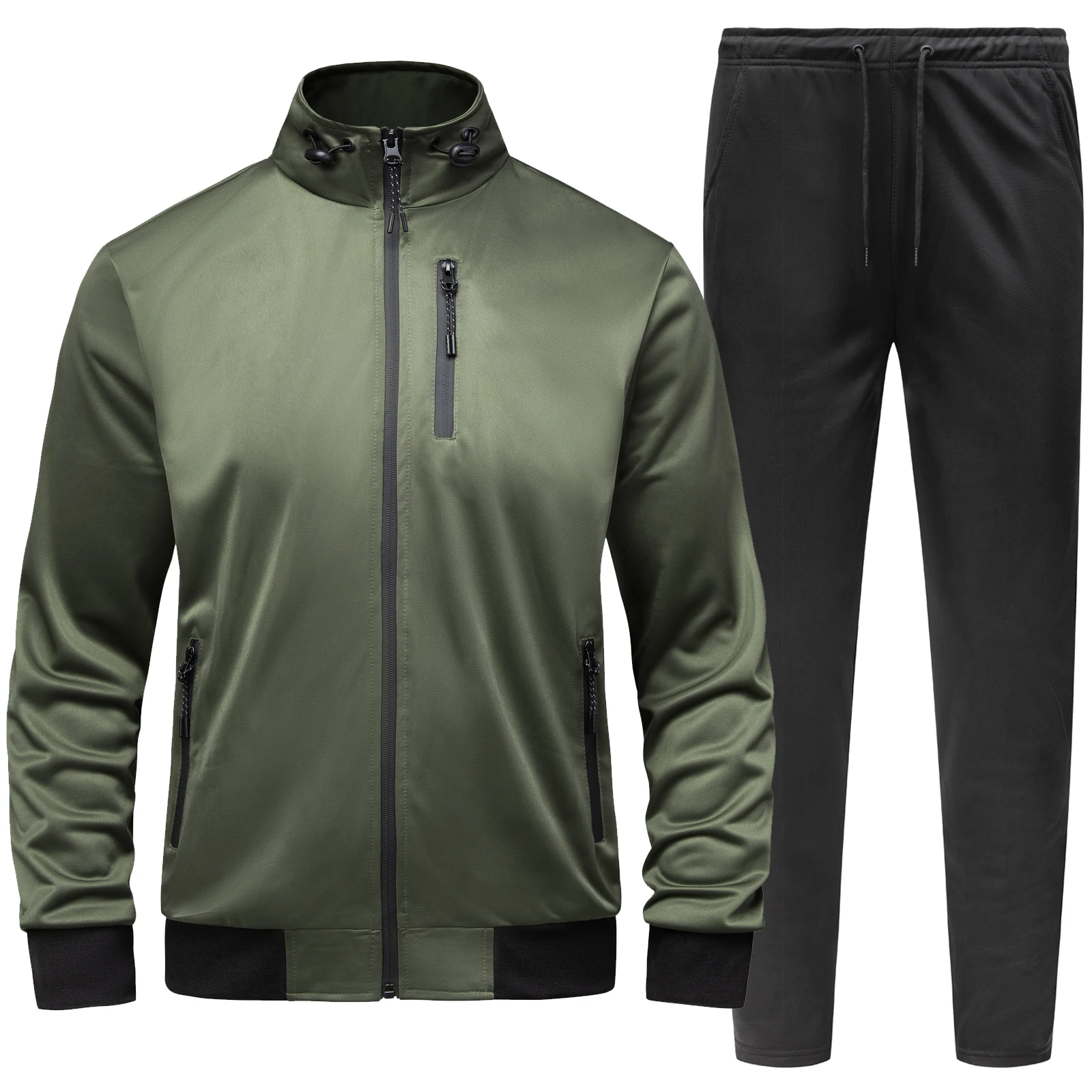 Customized High Quality Fitness Tracksuit Set Tech Fit Jogger Suit Blank Sports Men Jogger Sets
