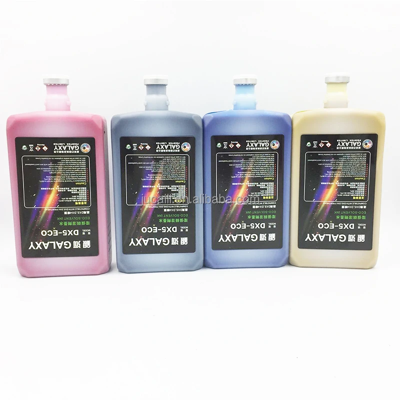 Jucaili 1L Galaxy Eco Solvent Ink for Epson XP600/DX5/DX7/I3200 Printhead for Galaxy Human Chinese Brand Large Format Printer