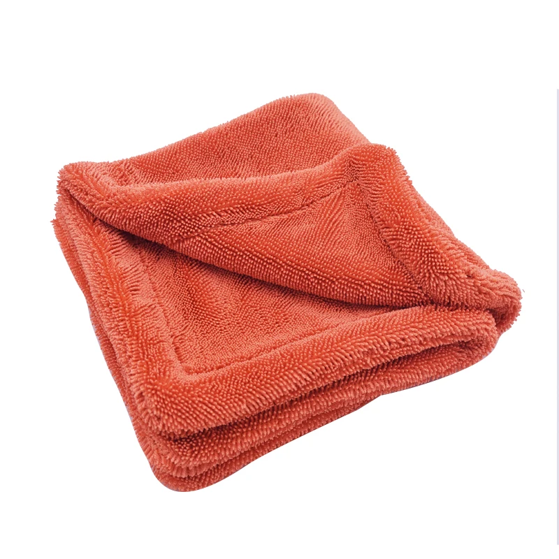 

Edgeless microfiber twisted car wash towels double drying microfiber 1400gsm care detailing auto cleaning super absorbent cloth