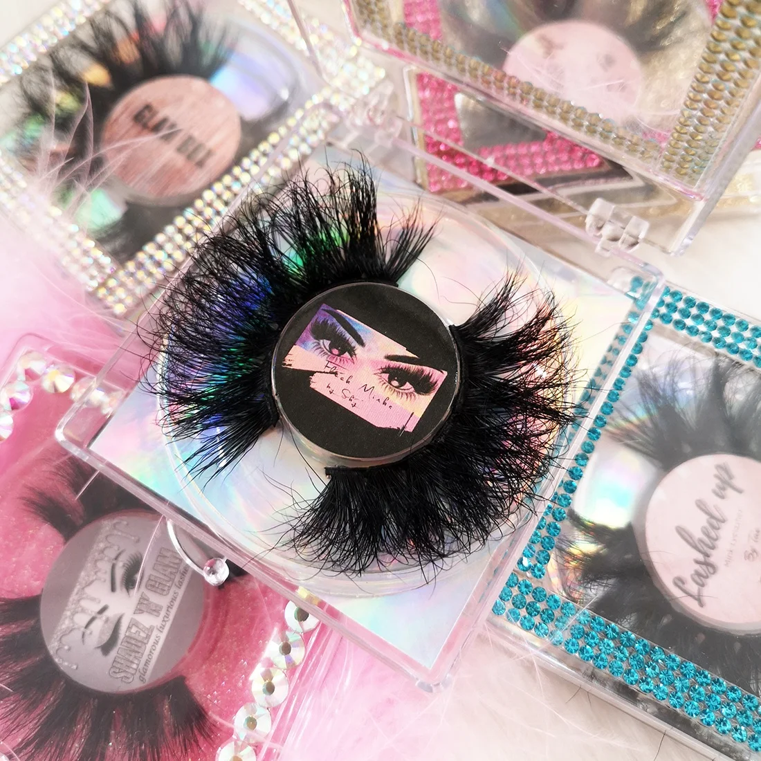 

world beauty mink fur eyelash 3d 25mm fluffy bulk magnetic eyelashes with eyeliner wholesale vendor, Black