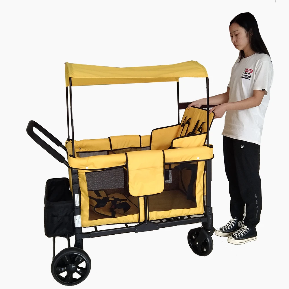 

IMAMI Multi purpose children's four seat trolley folding hand trolley cart children baby wagon, Customized