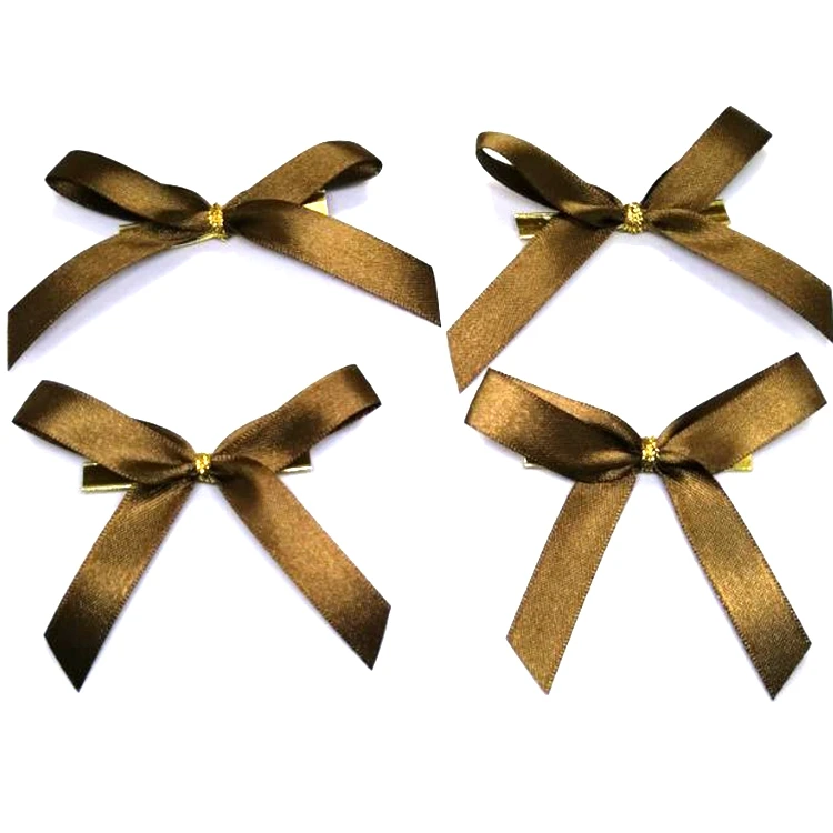 

wholesale ready made  printed small ribbon bows with twist tie