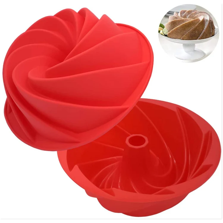 

Baking Mold Food Grade Silicone Cake Mold Kitchen Pound Cake Pan Non-Stick Silicone Mold for Baking, Customized color