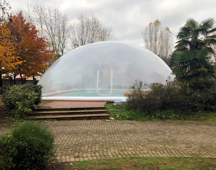 

Customized outdoor clear inflatable pool cover inflatable dome for pools