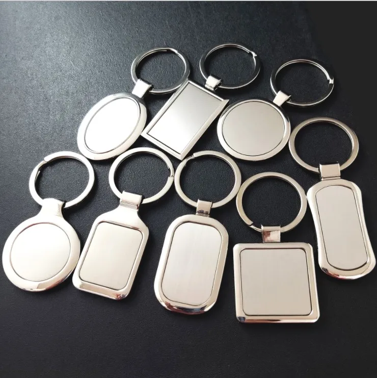 

Custom Logo Key Chain Metal Stainless Steel Blanks Keyring Chains Character Silver Travel Blank Keychains Keyholder