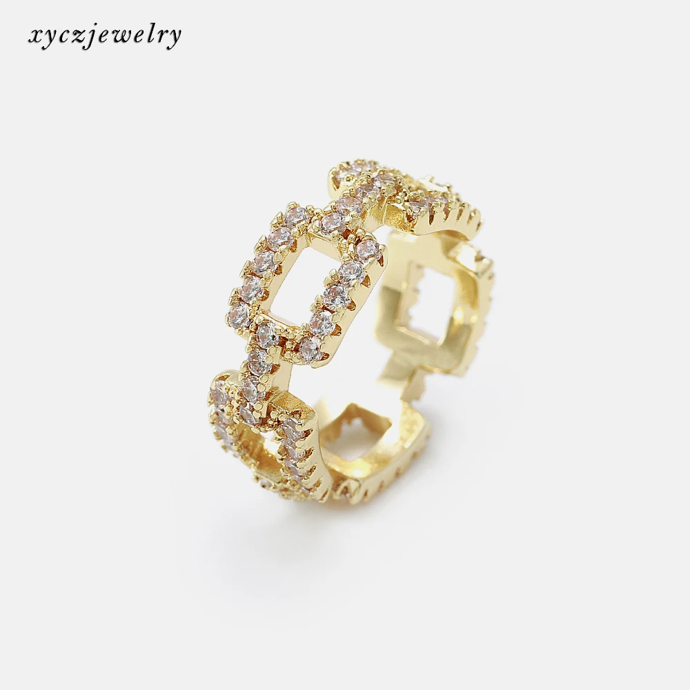 

2021 xingyu jewelry fashion white zircon luxury ring new jewelry gold ring brass jewelry, Picture