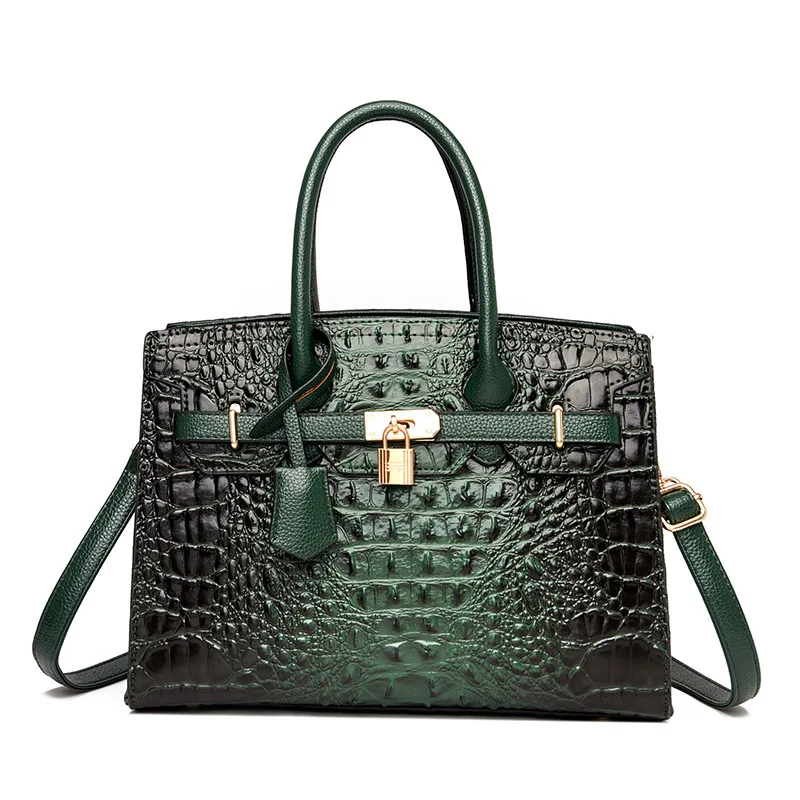 

luxury crocodile pattern ladies tote purses shoulder hand bags alligator designer PU Leather bags women handbags, Burgundy,khaki,green,black,coffee,brown