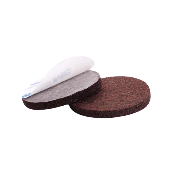 Custom polyester felt pad self adhesive needle punched felt nonwoven fabric protective floor self-stick felt pad for furniture feet