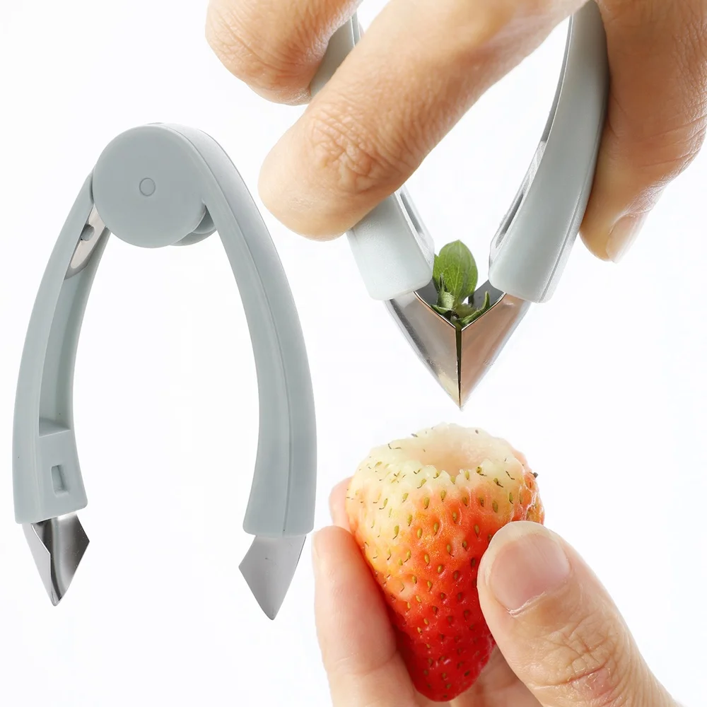 

Amazon Hot Sale Carrot Tomato Vegetable & Fruits Clip Stainless Steel Strawberry Pineapple Huller