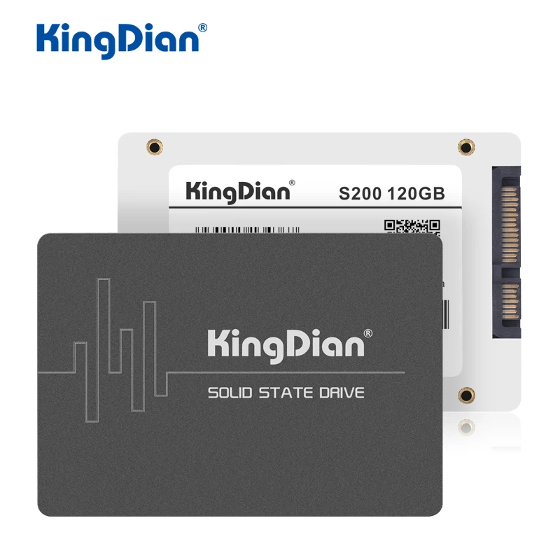 

Kingdian Ssd Hard Disk Solid State Drive Ssd 2.5 Hard Drives 120GB 128GB 256GB 512GB Sata3 For Desktop / Laptop /Sever, Grey