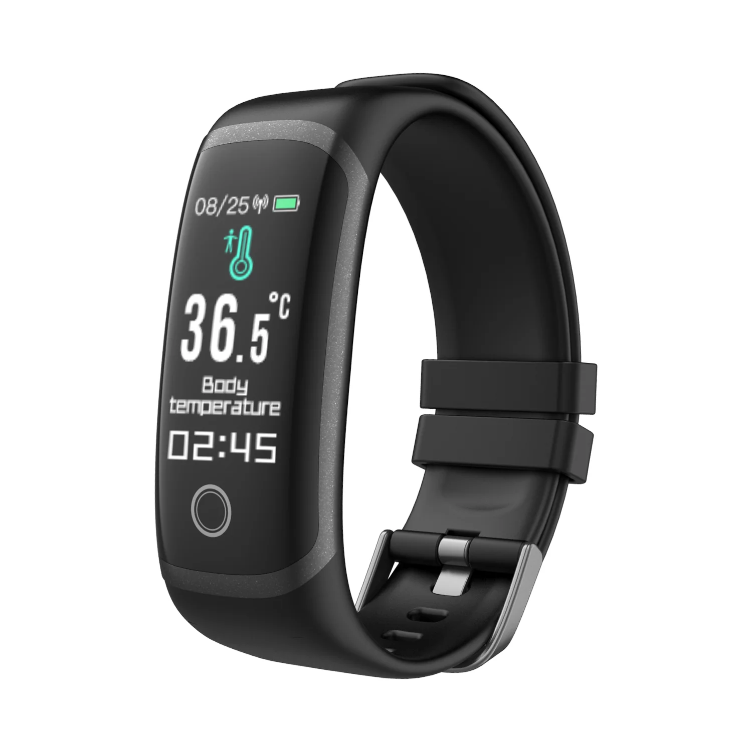 

Health and exercise bracelet watch IT114 Broadcast sleep heart rate body temperature steps etc Data BLE gateway gshock watch, Black pink