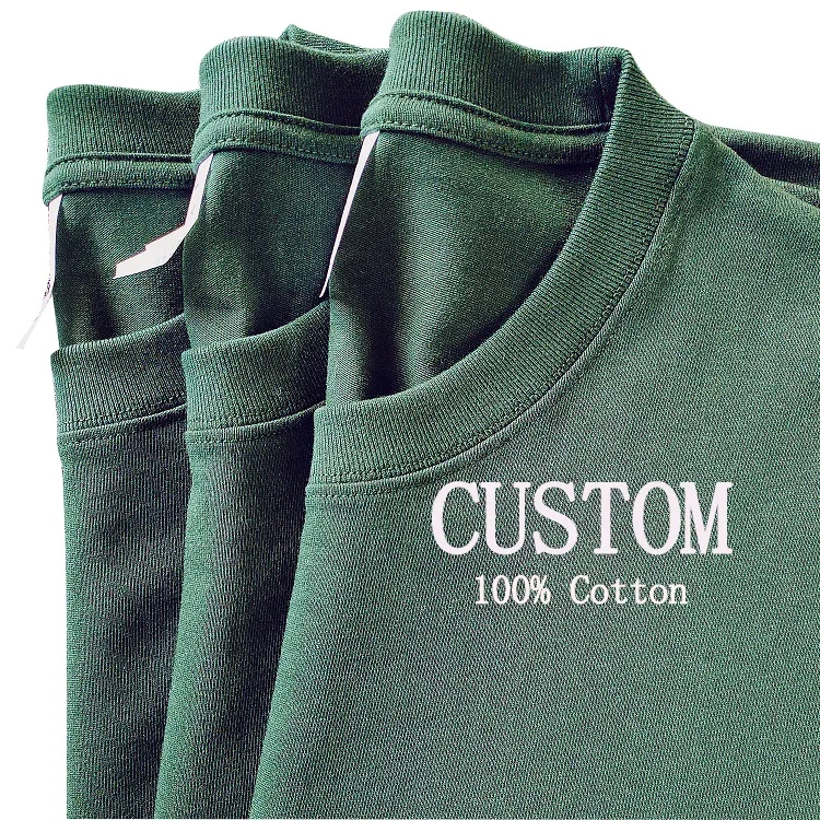 

high quality custom t shirt printing 220gsm drop shoulder tshirt 100% cotton Custom Custom logo printing plain men's t-shirts